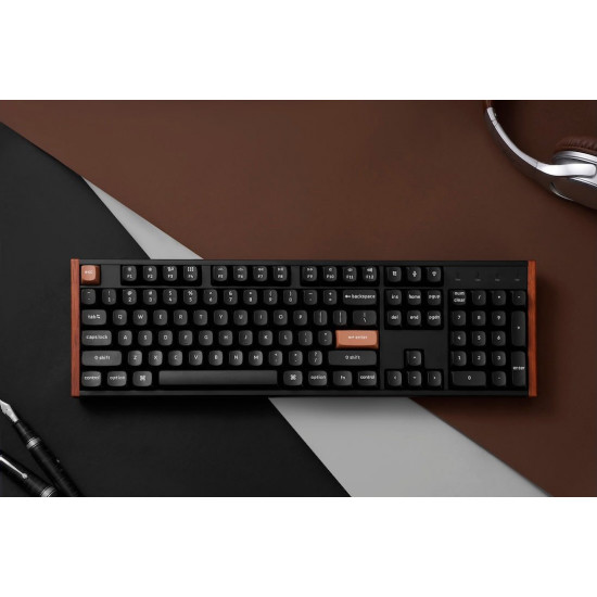 Keychron K10 HE (K10H-F1) Special Wood Edition Wireless Magnetic Hall Effect RGB Keyboard 100% US