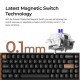 Keychron K6 HE (K6H-J1) Shine-Through Wireless Magnetic Hall Effect RGB Keyboard 65% US Layout