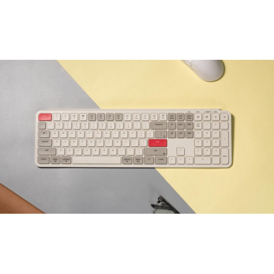 Keychron B6 Pro (B6P-K13) Ultraslim Wireless Keyboard ZMK Online customization - Retro Red 100% US
