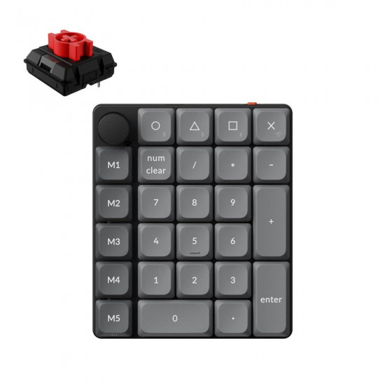 Keychron K0 Max (K0M-H1) QMK Wireless Custom Num Pad Mechanical Low Profile Red Switch RGB Hot-Swap