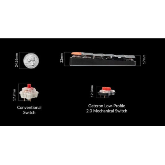 Keychron K5 Max (K5M-H1) QMK/VIA Wireless Custom Mechanical Keyboard-Red Switch Hot-Swap 100% US