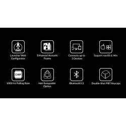 Keychron K8 V2 (K8X-J3) QMK Wireless Mechanical Keyboard Brown Switch HotSwap RGB 80% US Lay Alum