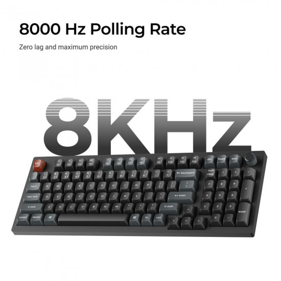 Keychron V5 Ultra (V5U-D4) QMK/VIA 8K Wireless Custom Mechanical Keyboard Banana Switch RGB 96% US