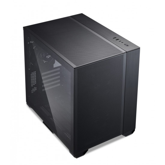 Lian Li O11 AIR MINI Black PC Case ATX / M-ATX with 3 standard Fans (front 120mmx2, rear 120mmx1) Me