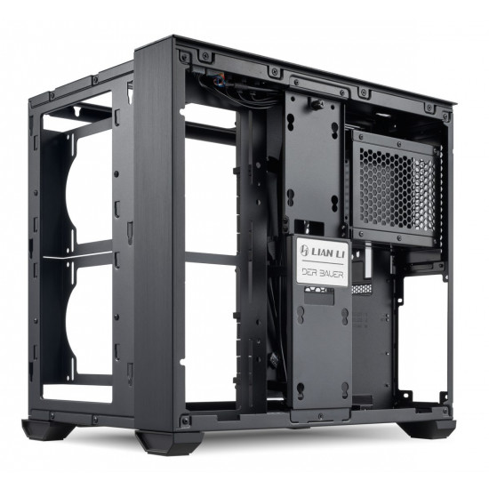 Lian Li O11 AIR MINI Black PC Case ATX / M-ATX with 3 standard Fans (front 120mmx2, rear 120mmx1) Me