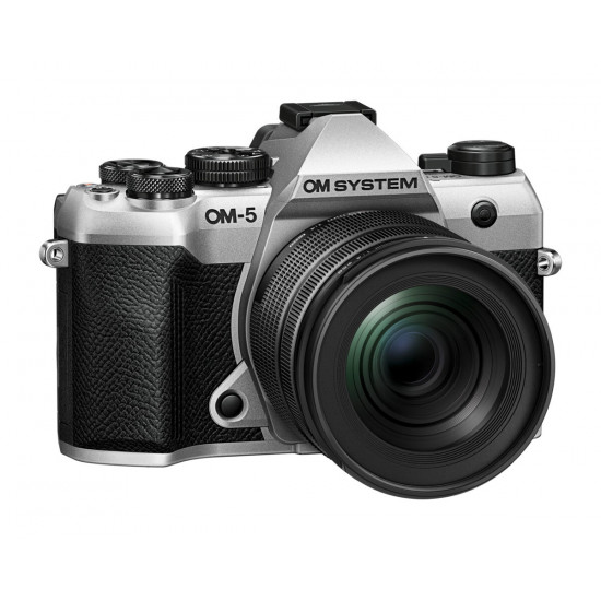 Olympus OM-5 II 1245 Kit silver, OM-5 II body silver, M.Zuiko Digital 12-45mm F4 PRO lens Black