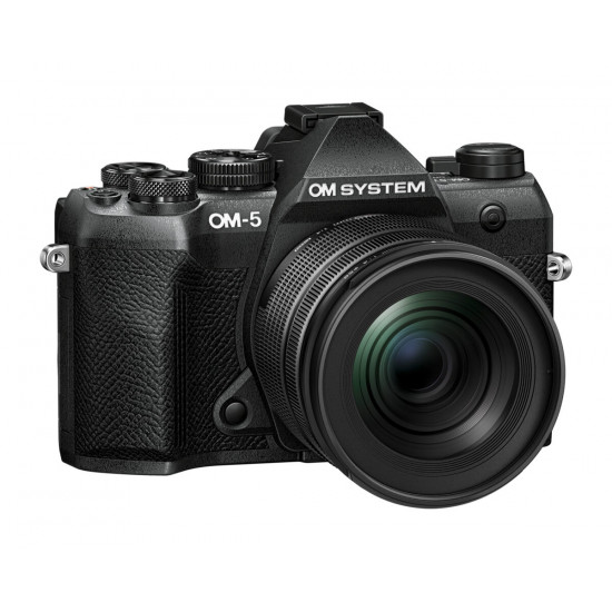 Olympus OM-5 II 1245 Kit black, OM-5 II body black, M.Zuiko Digital 12-45mm F4 PRO lens black,BLS-50