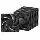 Arctic P12 Pro PST - 5 Pack - Black 120mm 3000 RPM PWM case fan