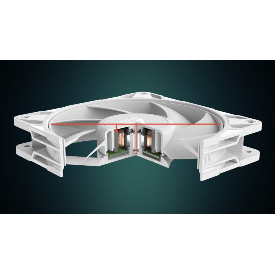 Arctic P12 Pro PST (White) - PWM 120mm Case Fan - fluid dynamic bearing - max 3000 RPM - PWM regulat
