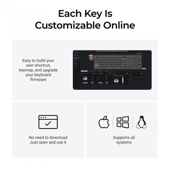 Keychron Q6 HE (Q6H-M1) QMK Wireless Custom Hall Effect Keyboard Purple Switch 100% US Layout