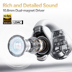 QCY Crossky C30S Red (QT33S) Open Ear BT6.0 LDAC/AAC/SBC Earbuds 40h Call noise AI cancelation Dual