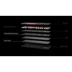 Lemokey X1 (X1-A3) QMK/VIA Wired TKL 80% Mechanical Keyboard - Brown Switch US Layout