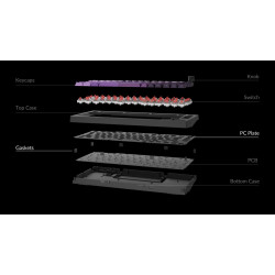 Lemokey X4 QMK (X4-A1) Wired Mechanical Keyboard 75% Red Switch US Layout