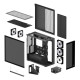 Arctic Xtender (Black) black window with GPU vertical mount - Mid Tower Case w. A-RGB Fans