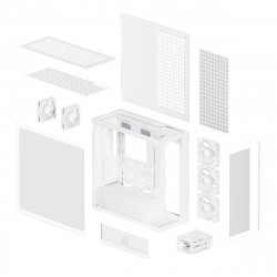 Arctic Xtender (White) transparent window w/o GPU vertical mount - Mid Tower Case w. A-RGB Fans