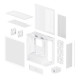 Arctic Xtender (White) transparent window w/o GPU vertical mount - Mid Tower Case w. A-RGB Fans