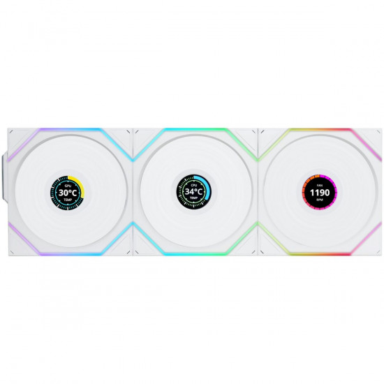 Lian Li UNI FAN TL-LCD Wireless 120 White (3pcs  controller) Case Fan