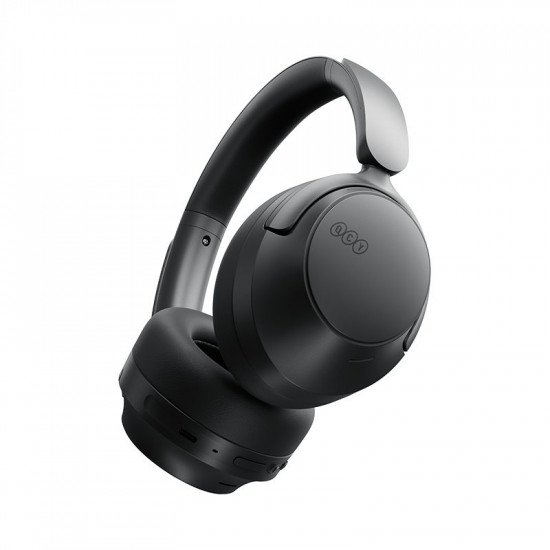 QCY H3S Headphones Black - Type-C & Bluetooth 6.0 ANC iOS/Android Call Noise Cancelling Heasdet 102h
