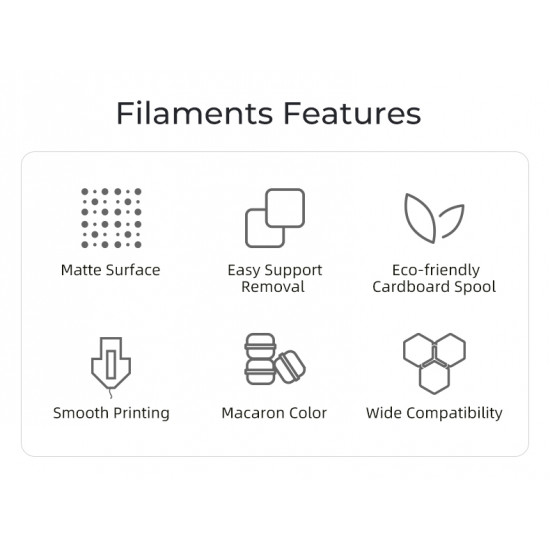 CREALITY CR-PLA Matte Grey, 3D Printer Filament 1 kg Spool,1.75mm (3301010299 gray)