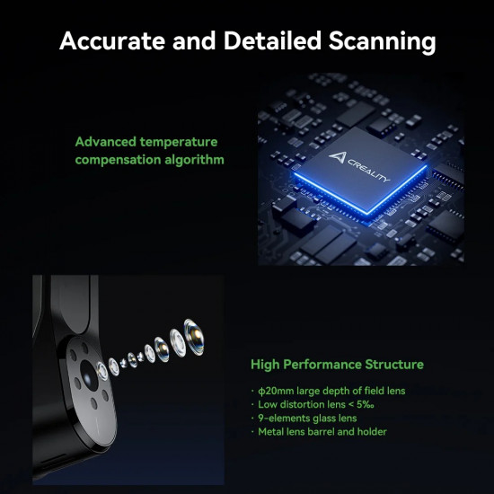 Creality CR-Scan Raptor 3D Scanner (5-2000mm object, 0,02mm scan accurancy, 60fps speed)