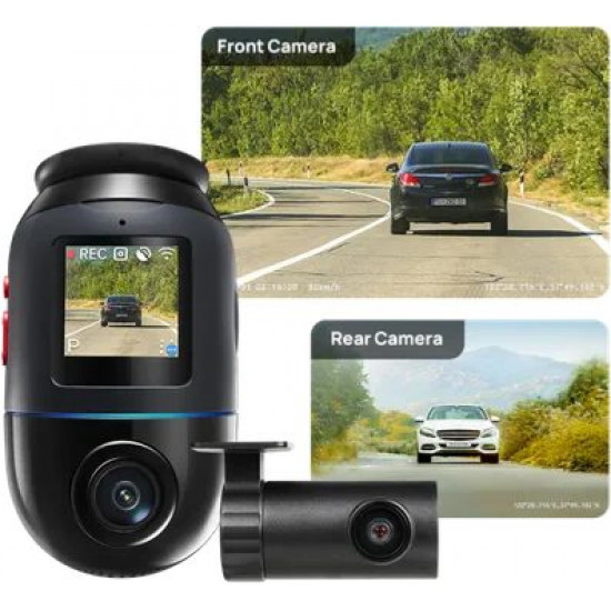 70mai Dash Cam 4K Omni 360° + Reaview Full View with Dual Sony STARVIS 2, AI 2.0 & 4G LTE (X800-2)