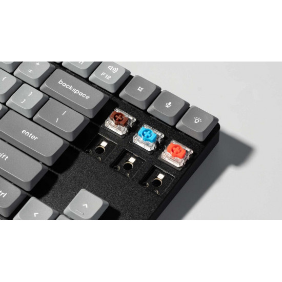 Keychron K1 Max (K1M-H1) ANSI 80% TKL Black Full Assembled Red Switch RGB Hot-Swap Wired Low Profile