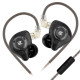 KZ EDX PRO Black Mic - IEM 3,5 In Ear Monitor Earphones, 1DD Dynamic, HIFI bass, Noise Cancelling, I
