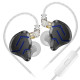 KZ ZSN PRO 2 Black Blue With Mic - IEM 3,5 In Ear Monitor Earphones, Hybrid 1BA+1DD 10mm, metal HIFI