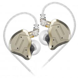 KZ ZSN PRO 2 Gold  No Mic - IEM 3,5 In Ear Monitor Earphones, Hybrid 1BA+1DD 10mm, metal, HIFI bass,