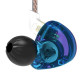 KZ ZST Purple With Mic - IEM 3,5 In Ear Monitor Earphones, Dynamic Hybrid Dual Driver 1BA+1DD