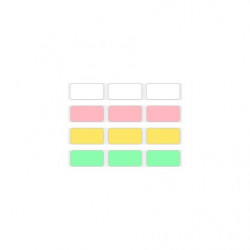 Kodak Label ERA M50 Sticker Label 12 Rolls Set (White 9Rolls, Pink/Green/Yellow 1 Roll Each)