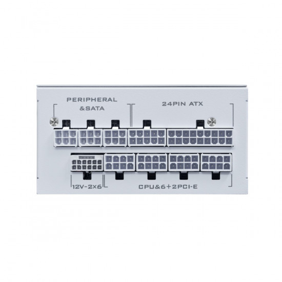 LIAN LI SP0850P White - 850W 80+ Platinum PSU - 10 Years Warranty - 12V-2x6 - Japanese Capacitors