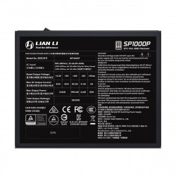 LIAN LI SP1000P Black -1000W 80+ Platinum PSU - 10 Years Warranty - 12V-2x6 - Japanese Capacitors