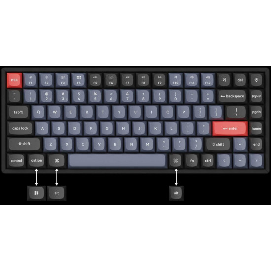 Keychron K2 Pro (K2P-J3) QMK/VIA Wireless Mechanical Keyboard-Brown Switch (Hot-Swappable) 75%US Lay