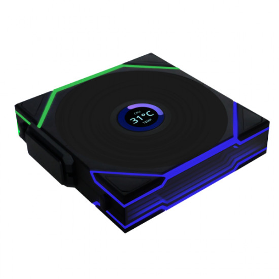 Lian Li UNI FAN TL-LCD Wireless Reverse 120 Black (3pcs  controller) Case Fan