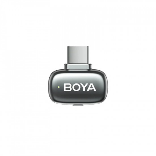BOYA mini 2 Type-C Space Gray, 2,4GHz 2mic Wireless AI-ANC Mic w. Charging Box Mono/stereo/safety-tr
