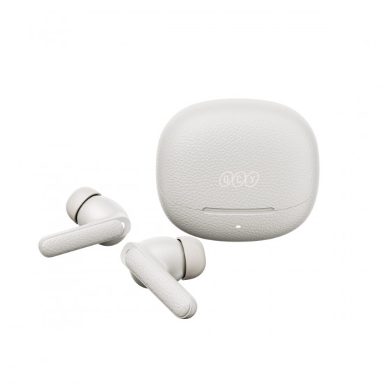 QCY Crossky C10 White Open Ear TPU Earclip, IPX5 Call Noise Reduction BT 5.4 Earbuds 30h