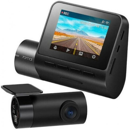 70mai A200-1 Front  Rear Dash Cam w. Screen, Set with RC11 Rearview Camera, 1080P 60FPS 130FOV 500m