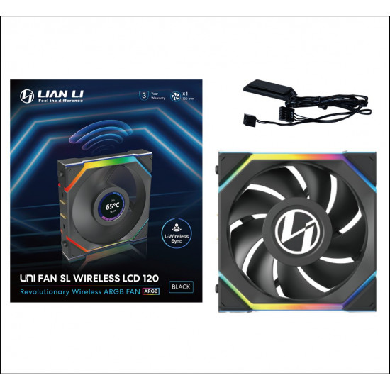 Lian Li UNIFAN SL Wireless LCD 120-1PCS Black - Case Fan
