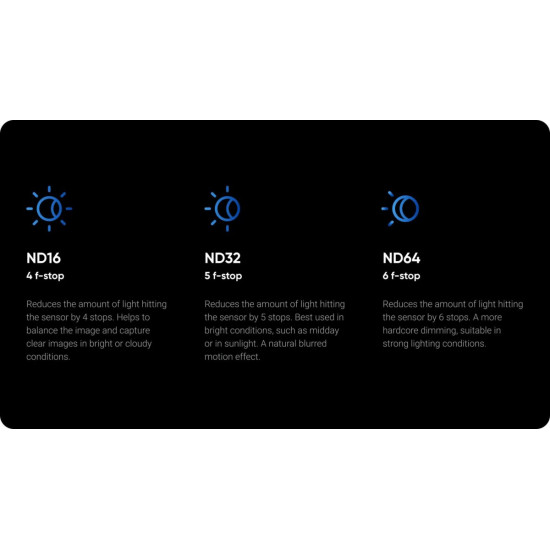 Insta360 X5 ND Filter set - ND16 4 f-stop Filter for Bright or Cloudy Conditions