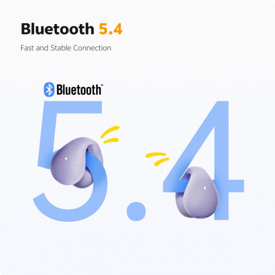 QCY Buds Misty Blue - Noise Reduction Clear Calls TWS Earbuds 35h, 10mm dynamic drivers