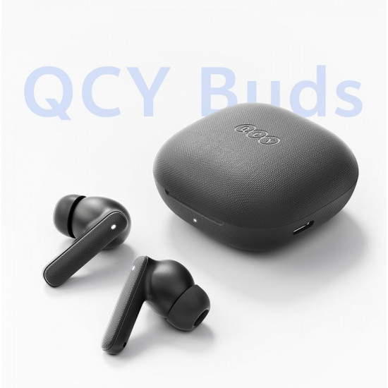 QCY Buds Blue (QT43) - Noise Reduction Clear Calls TWS Earbuds 35h, 10mm dynamic drivers