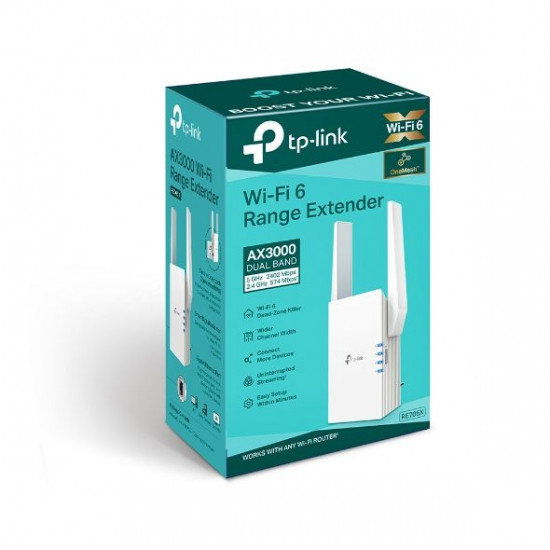 Tp-Link AX3000 Mesh WiFi 6 Extender (RE705X) RE705X