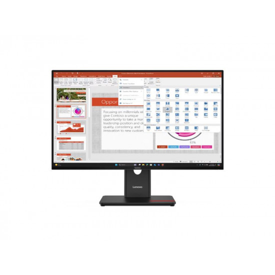 Monitor Lenovo ThinkVision T27-40 27'' FHD IPS/VGA/HDMI/USB- C/Speakers/3Y Warranty 64A5MAT6EU 64A5MAT6EU