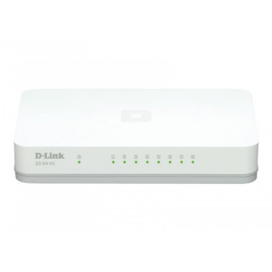 D-Link Desktop Switch 8-Port Gigabit Easy (GO-SW-8G) GO-SW-8G