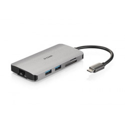 D-Link 8-in-1 USB-C Hub with HDMI/Ethernet/Card Reader/Power Delivery (DUB-M810) DUB-M810