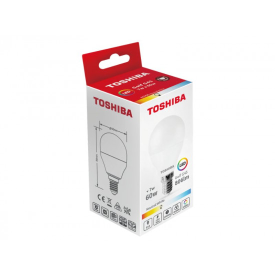 TOSHIBA LED G45 E14 7W 4000K DELS-GF4400714AE21