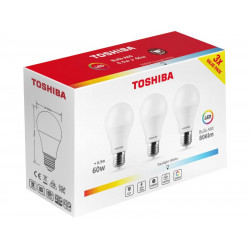 TOSHIBA LED 3PACK A60 E27 8.5W 5000K DELS-BL548P5B0AE23