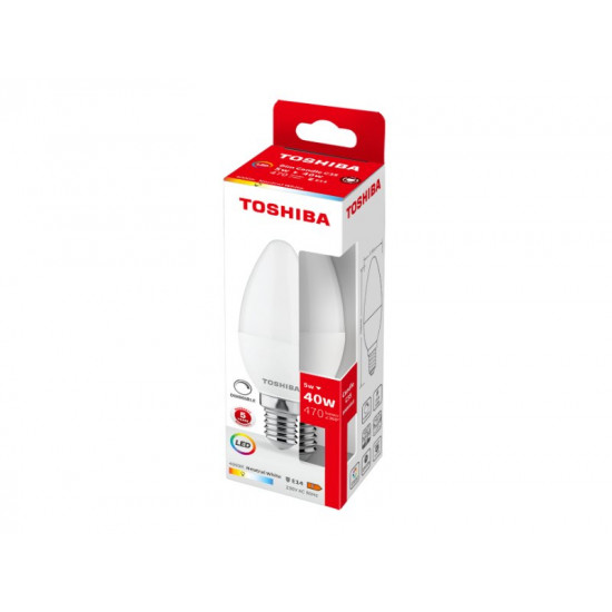 TOSHIBA LED C35 E14 5W 4000K DIMMABLE DELS-CD4400514DE51