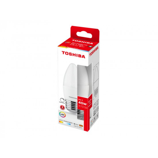 TOSHIBA LED C35 E27 5W 4000K DIMMABLE DELS-CD4400527DE51